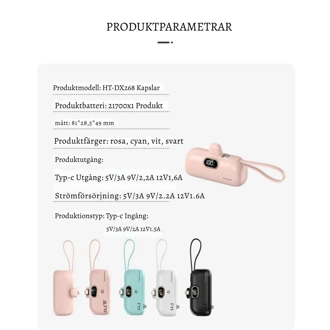 EnergiFickan – Powerbank med 30 000 mAh i fickformat