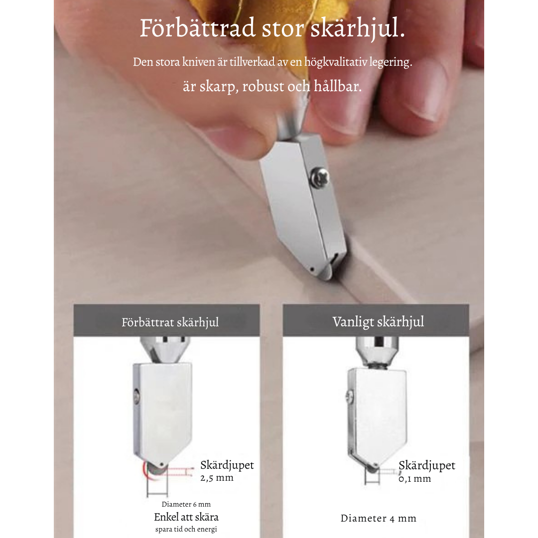 GlasSkär Pro – Perfekta snitt på sekunder, utan stress eller sprickor