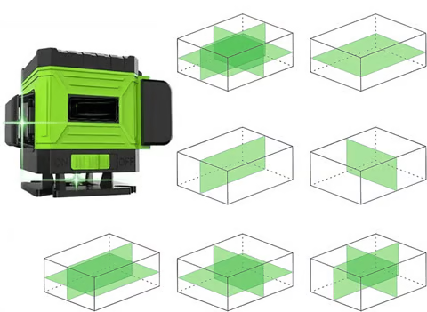 Nivålaser 4D Pro – 360° linjer för exakt montering och utjämning