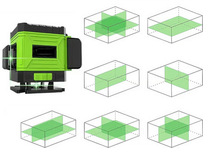 Nivålaser 4D Pro – 360° linjer för exakt montering och utjämning