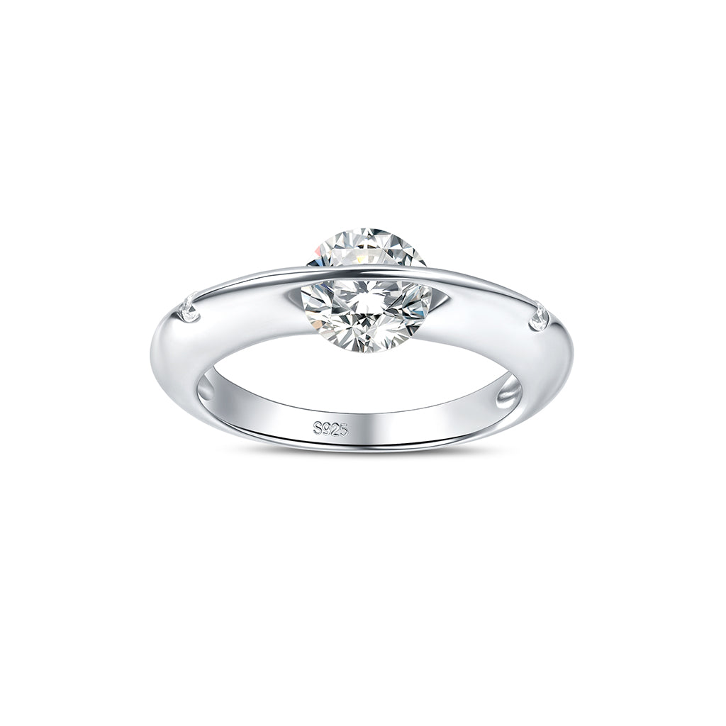 LjusCirkel – Handgjord ring i silver med roterande design och tidlös elegans