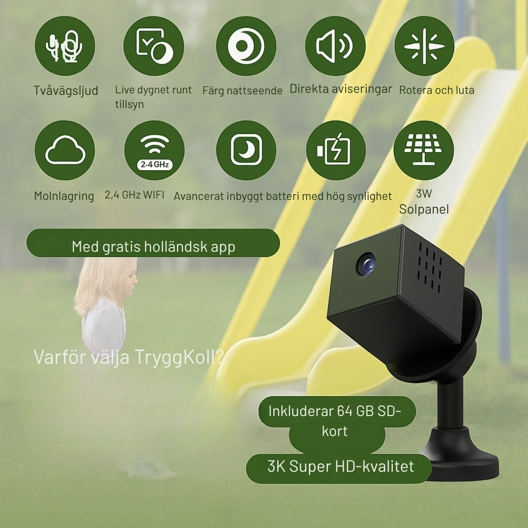 TryggKoll – Säkerhet utan sladdar, wifi eller stress