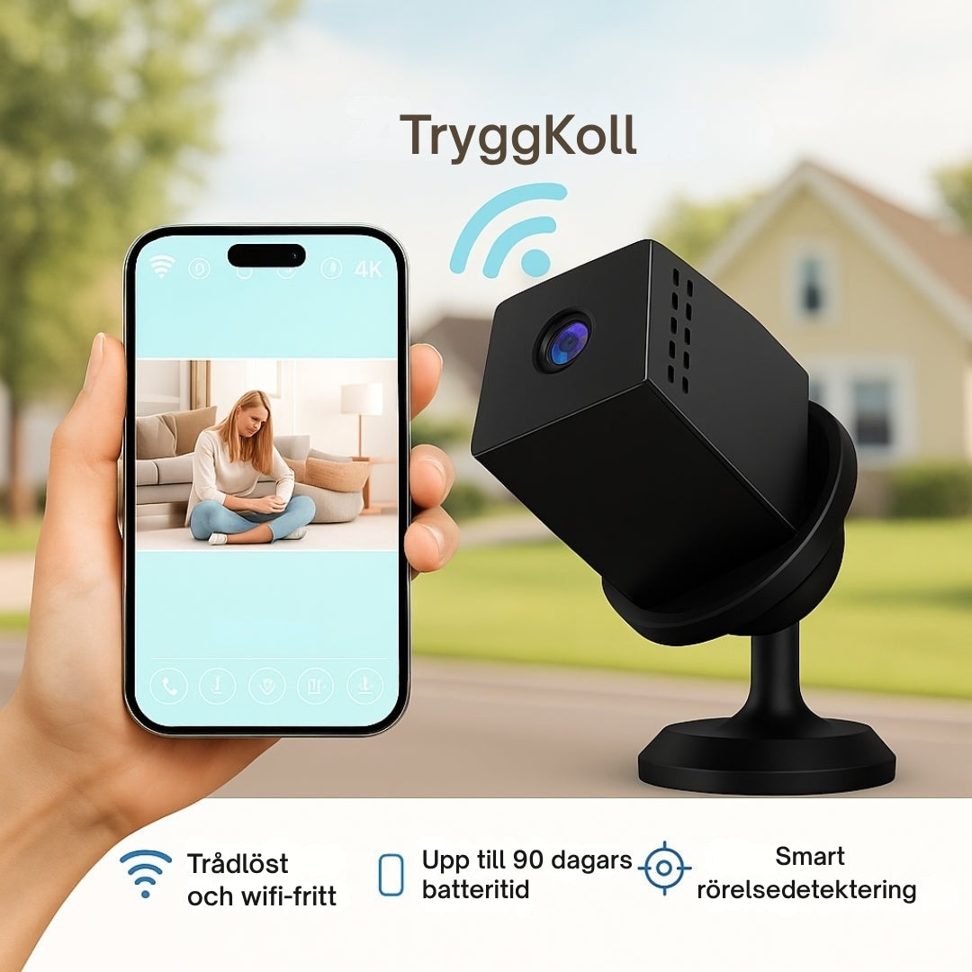 TryggKoll – Säkerhet utan sladdar, wifi eller stress