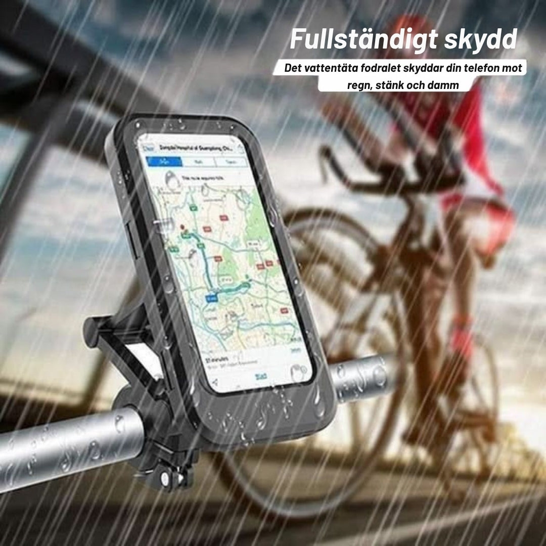 FästeFix 360 – Stabil och justerbar mobilhållare för bil, MC och elcykel