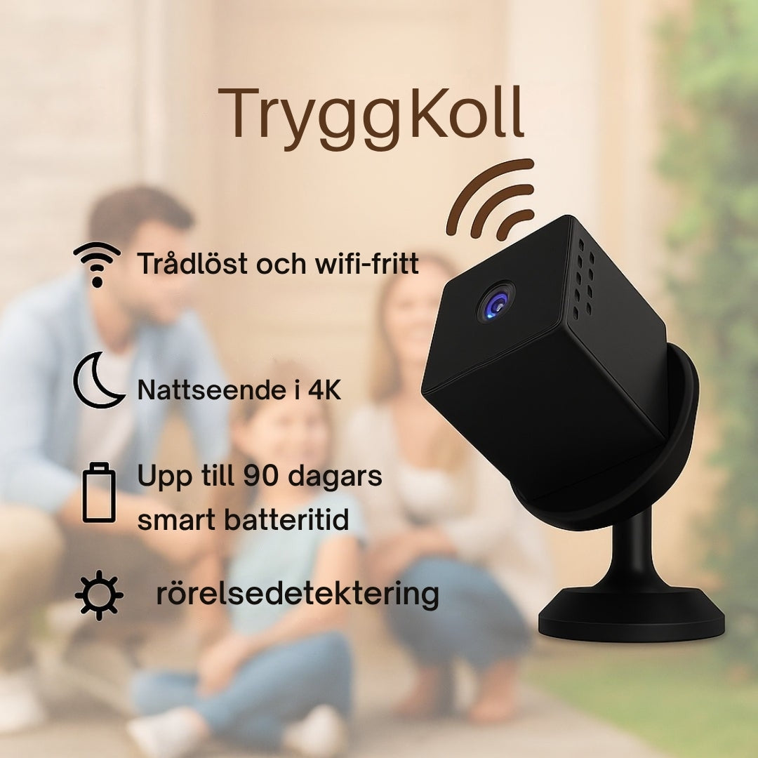 TryggKoll – Säkerhet utan sladdar, wifi eller stress