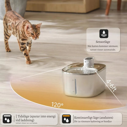 KattBrunn – Tyst och trådlös fontän för friskt vatten