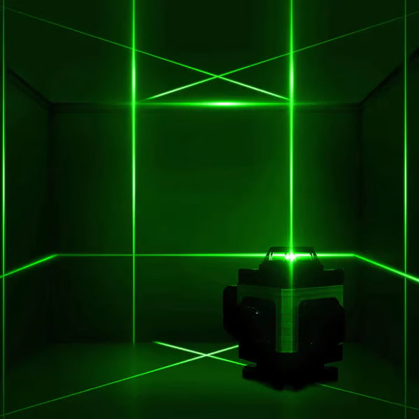 Nivålaser 4D Pro – 360° linjer för exakt montering och utjämning